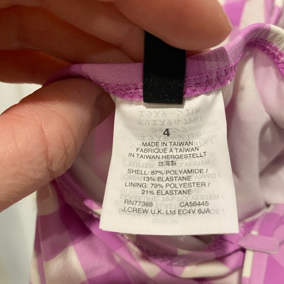 J. Crew Pink Gingham One Piece Swimsuit - Picture 6 of 6